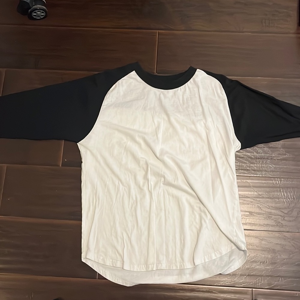 White and black shirt